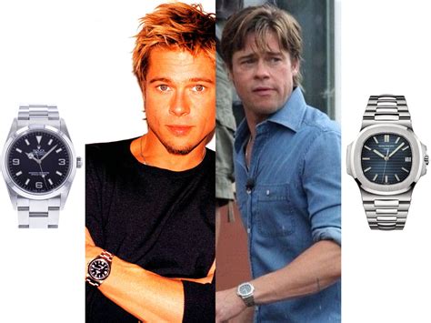 Brad Pitt's Wristwatches Over the Years .